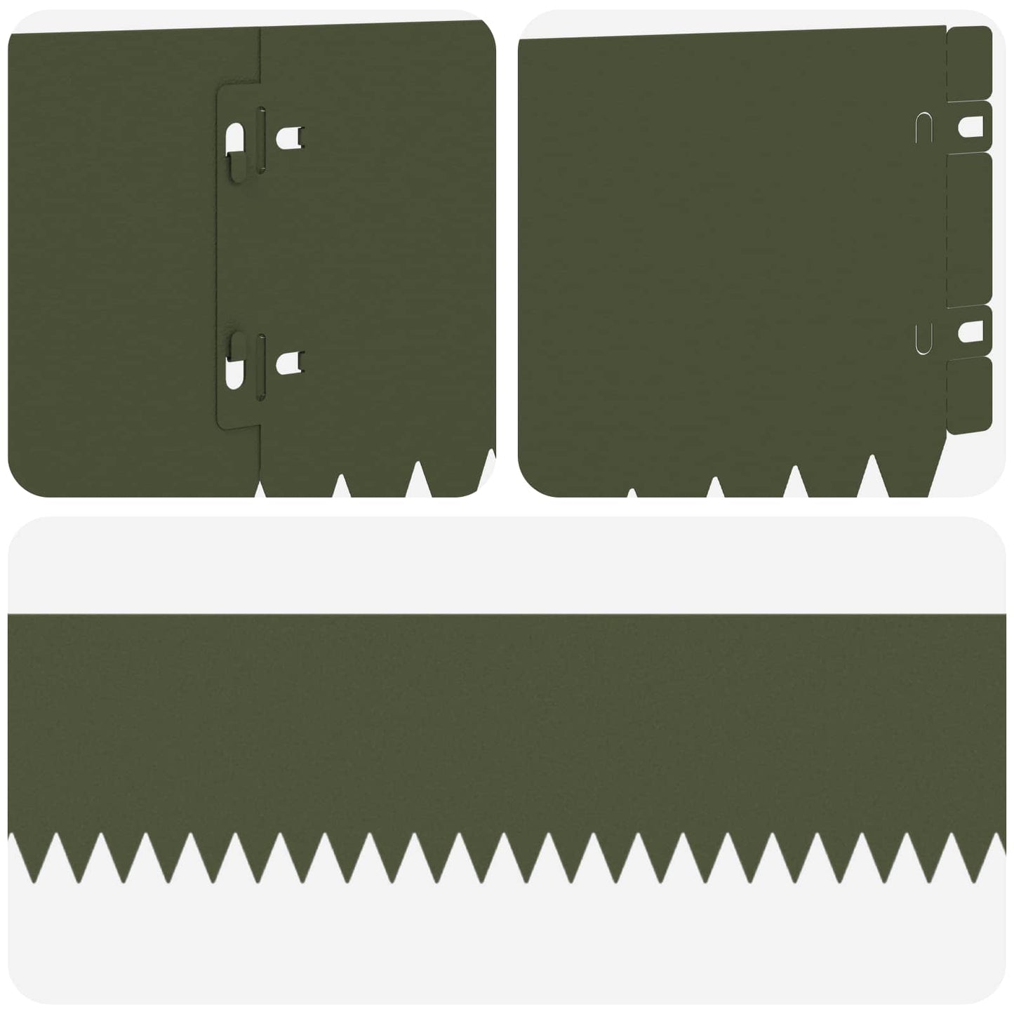 Bordura per Prato 20 pcs 103 x 15 cm Acciaio Verde Oliva | homemem39