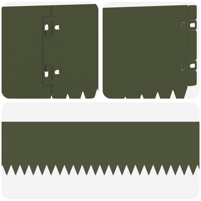 Bordura per Prato 30 pcs 103 x 15 cm Acciaio Verde Oliva | homemem39