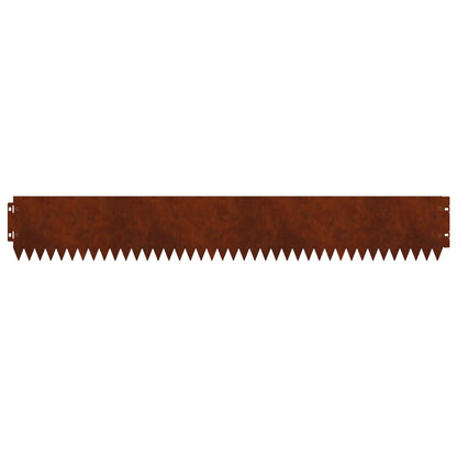 Bordura per Prato 10 pcs 103 x 15 cm Acciaio Ruggine | homemem39