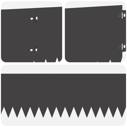 Bordura per Prato 20 pcs 103 x 20 cm Acciaio Nero | homemem39