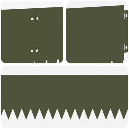 Bordura per Prato 30 pcs 103 x 20 cm Acciaio Verde Oliva | homemem39