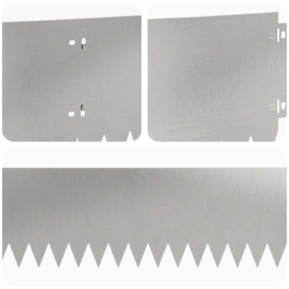 Bordura per Prato 20 pcs 103 x 20 cm Acciaio Argento | homemem39