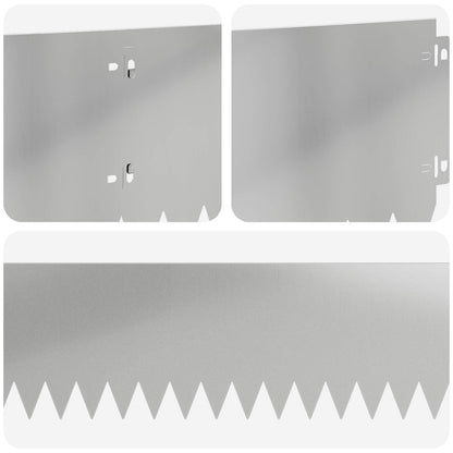 Bordura per Prato 10 pcs 103 x 20 cm Acciaio Argento | homemem39