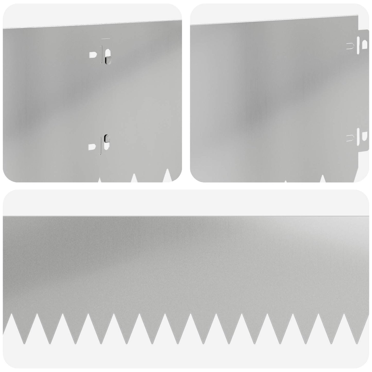 Bordura per Prato 20 pcs 103 x 20 cm Acciaio Argento | homemem39