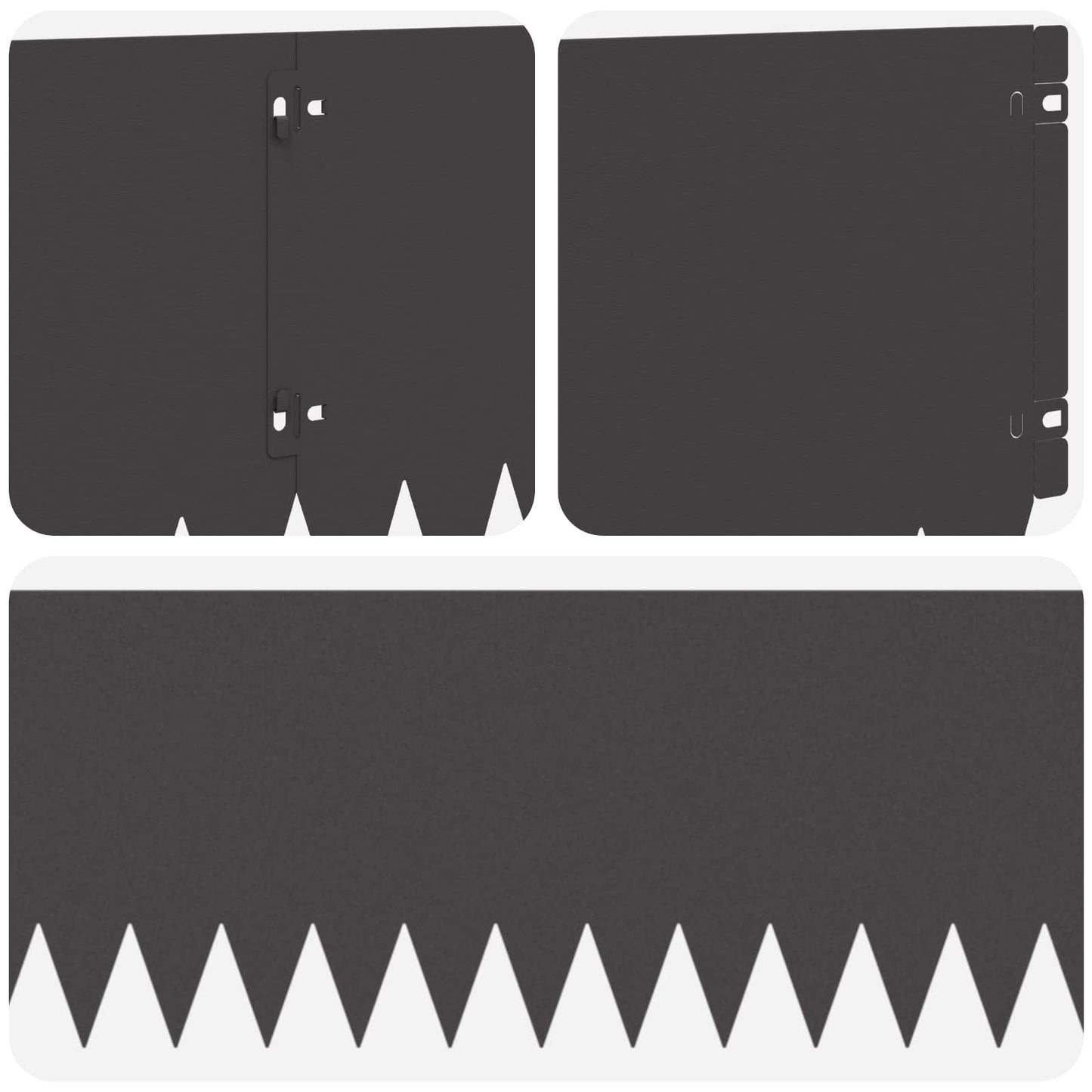 Bordura per Prato 10 pcs 103 x 25 cm Acciaio Nero | homemem39