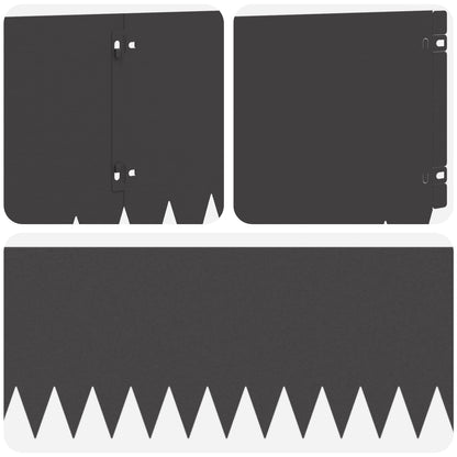 Bordura per Prato 10 pcs 103 x 25 cm Acciaio Nero | homemem39
