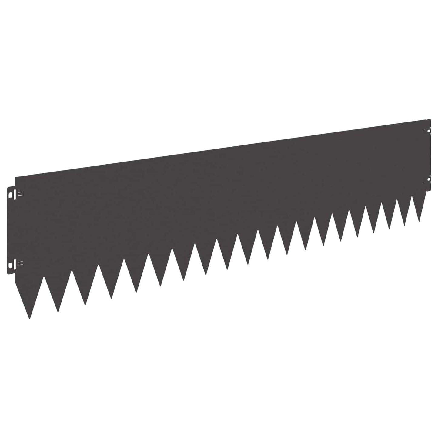 Bordura per Prato 10 pcs 103 x 25 cm Acciaio Nero | homemem39