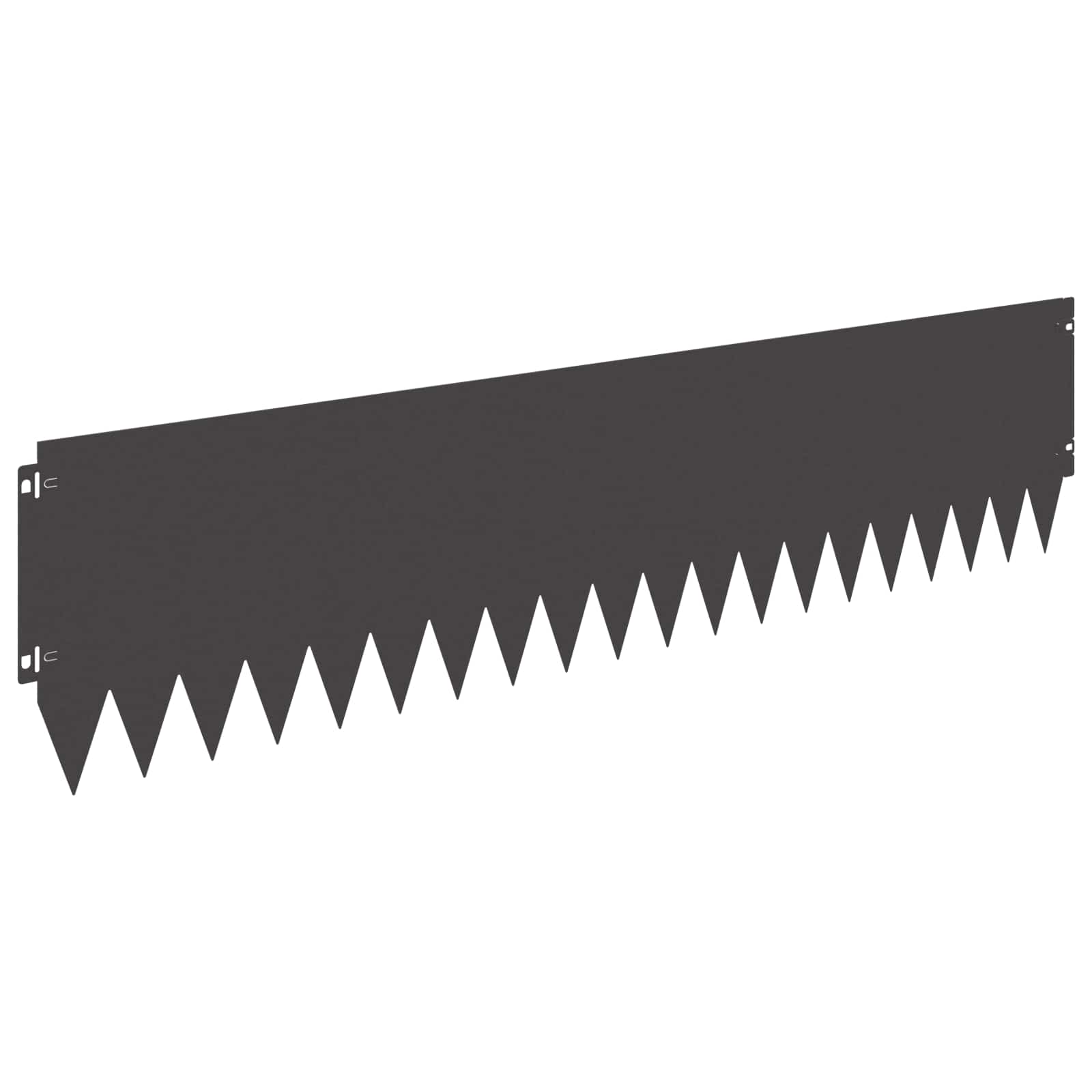Bordura per Prato 10 pcs 103 x 25 cm Acciaio Nero | homemem39