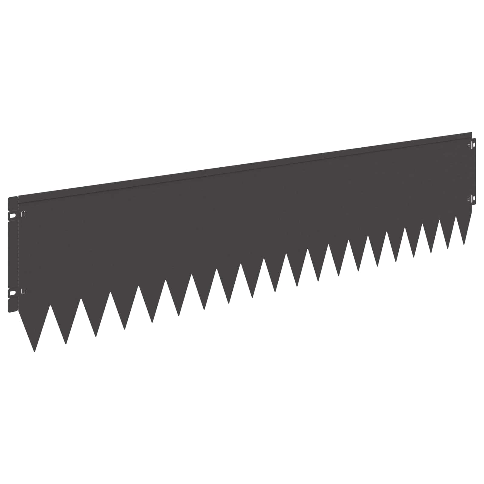 Bordura per Prato 10 pcs 103 x 25 cm Acciaio Nero | homemem39