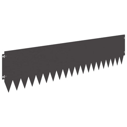 Bordura per Prato 20 pcs 103 x 25 cm Acciaio Nero | homemem39