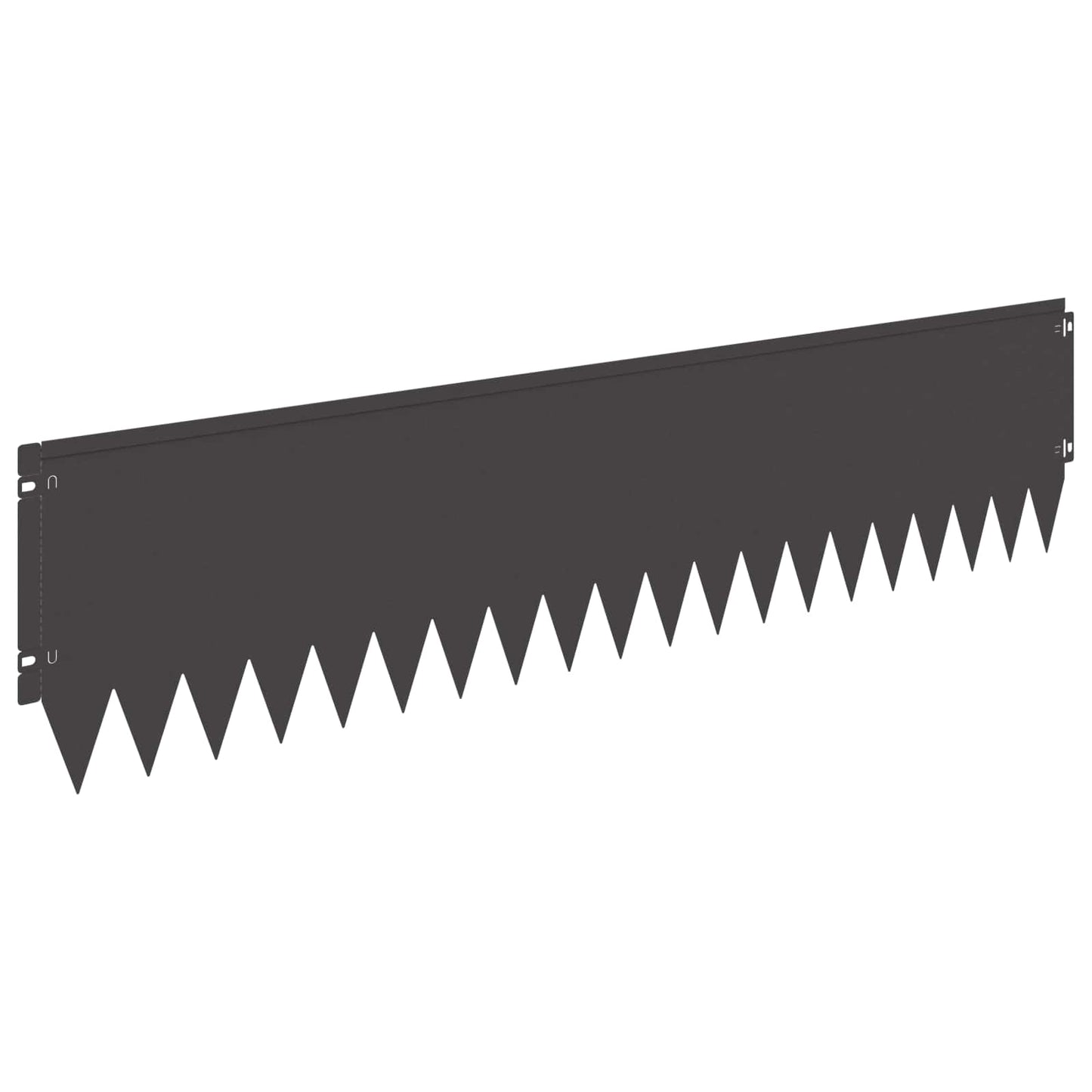 Bordura per Prato 20 pcs 103 x 25 cm Acciaio Nero | homemem39