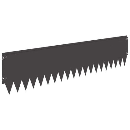 Bordura per Prato 20 pcs 103 x 25 cm Acciaio Nero | homemem39