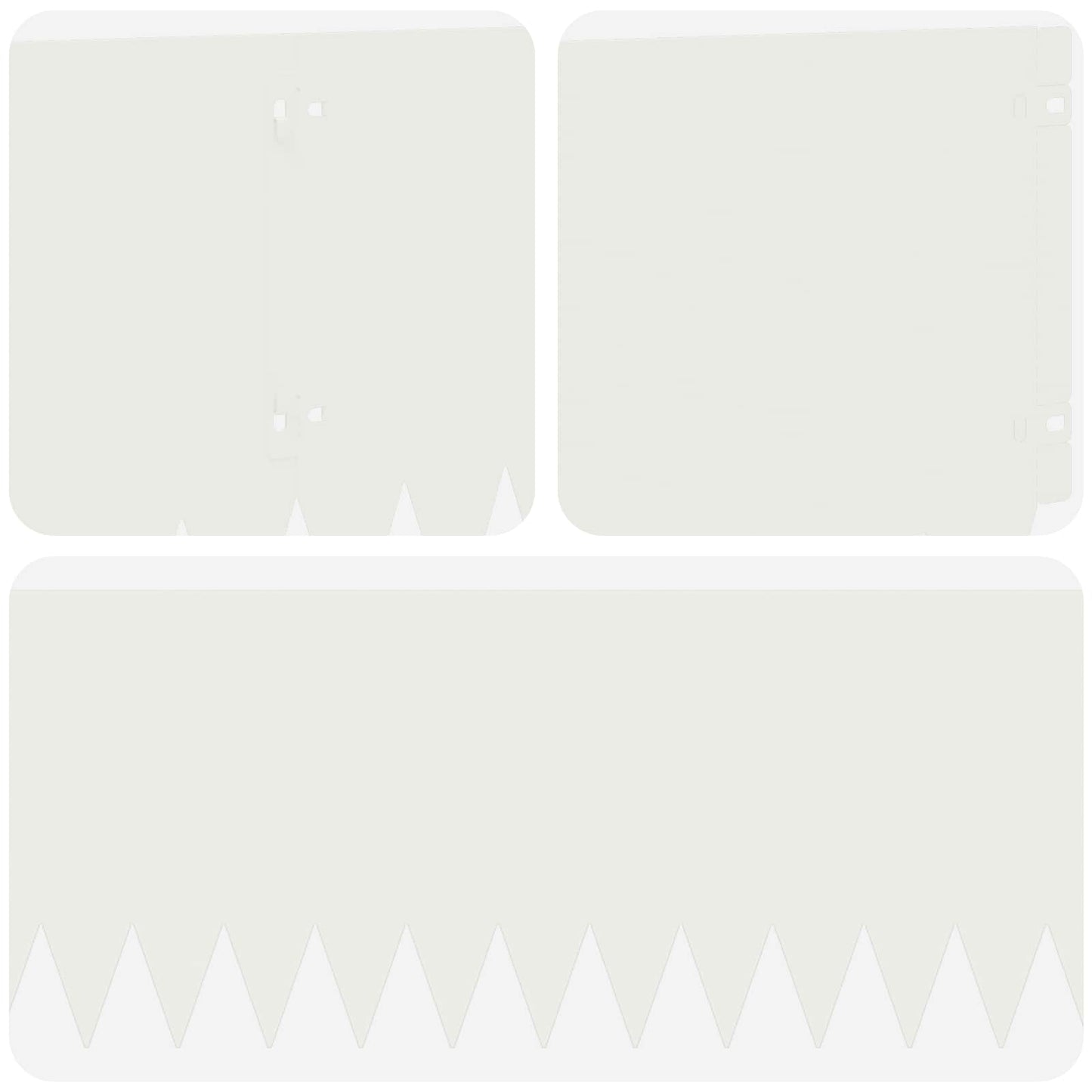 Bordura per Prato 10 pcs 103 x 25 cm Acciaio Bianco | homemem39