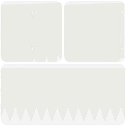 Bordura per Prato 10 pcs 103 x 25 cm Acciaio Bianco | homemem39