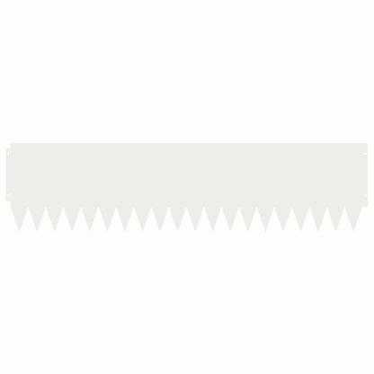 Bordura per Prato 20 pcs 103 x 25 cm Acciaio Bianco | homemem39