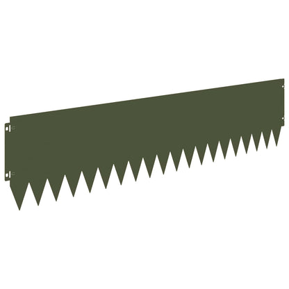 Bordura per Prato 10 pcs 103 x 25 cm Acciaio Verde Oliva | homemem39