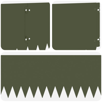 Bordura per Prato 20 pcs 103 x 25 cm Acciaio Verde Oliva | homemem39