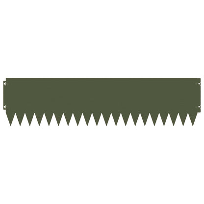 Bordura per Prato 20 pcs 103 x 25 cm Acciaio Verde Oliva | homemem39