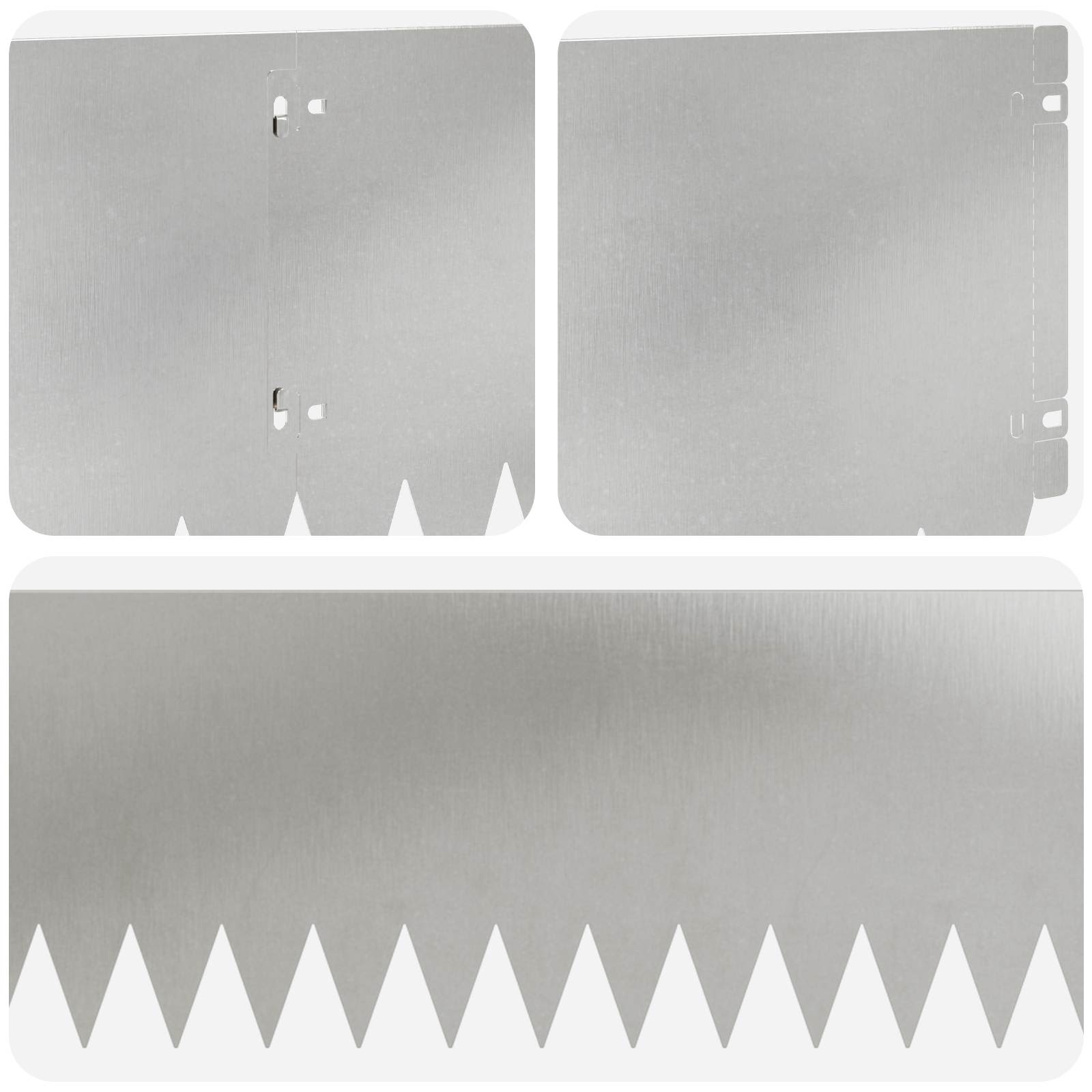 Bordura per Prato 10 pcs 103 x 25 cm Acciaio Argento | homemem39