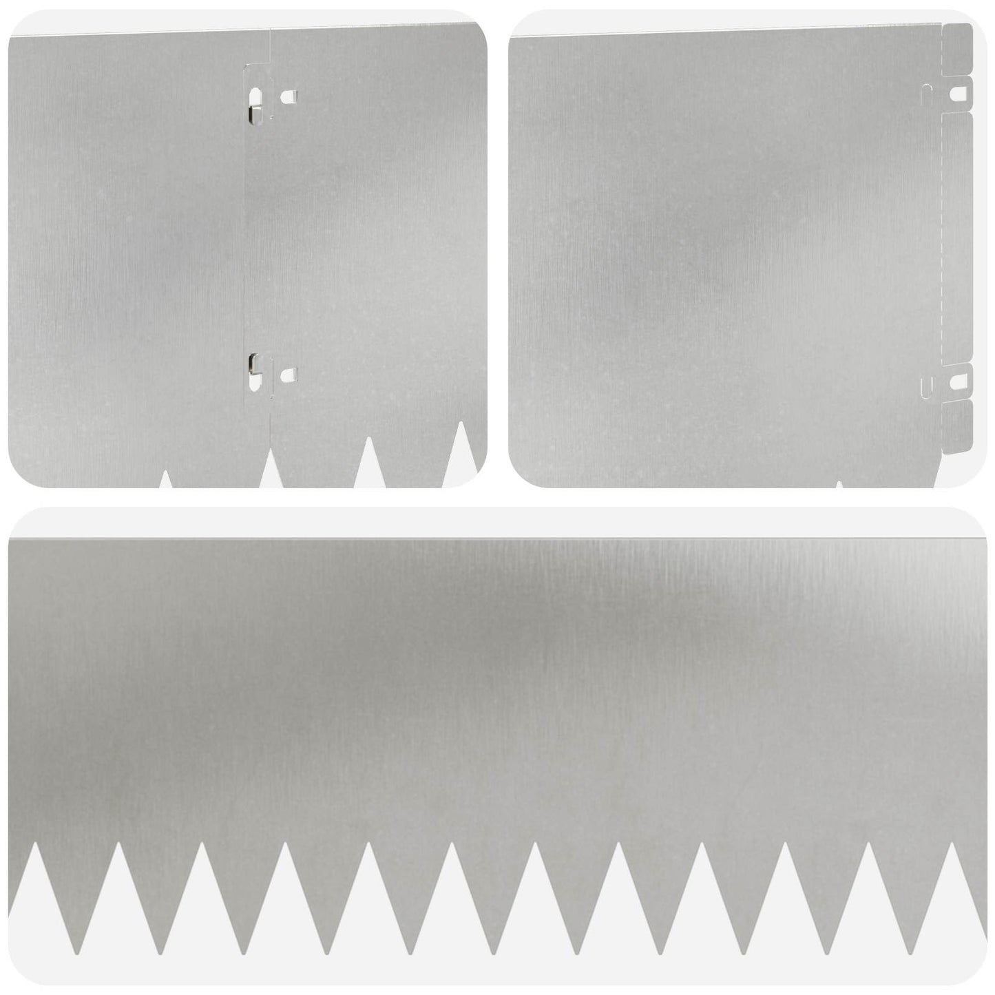 Bordura per Prato 20 pcs 103 x 25 cm Acciaio Argento | homemem39
