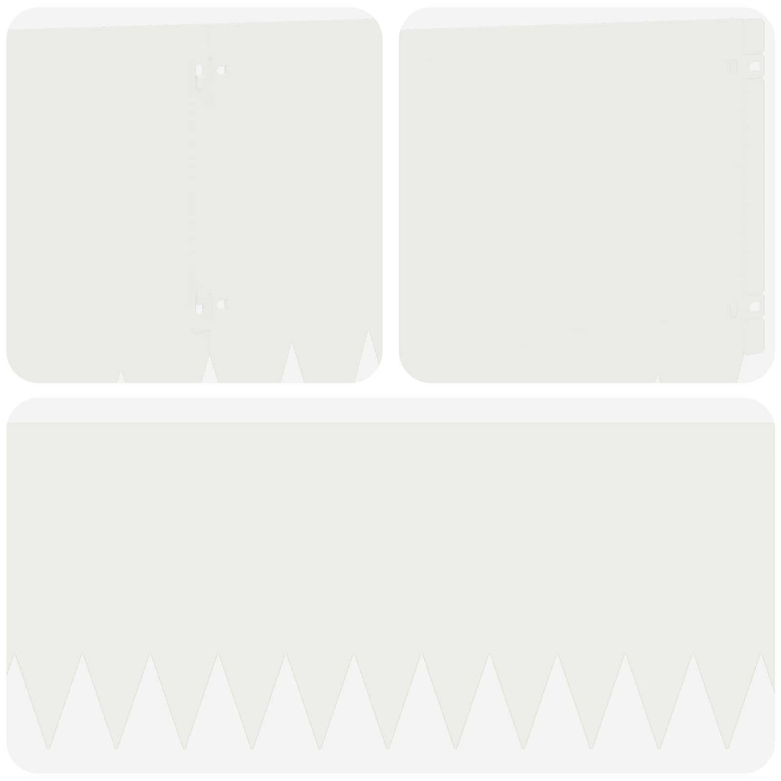 Bordura per Prato 10 pcs 103 x 30 cm Acciaio Bianco | homemem39
