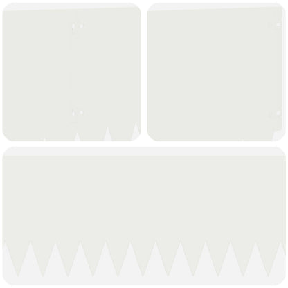 Bordura per Prato 10 pcs 103 x 30 cm Acciaio Bianco | homemem39