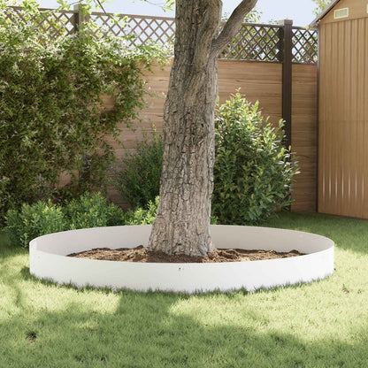 Bordura per Prato 10 pcs 103 x 30 cm Acciaio Bianco | homemem39