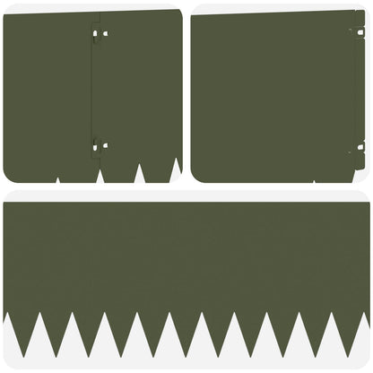Bordura per Prato 10 pcs 103 x 30 cm Acciaio Verde Oliva | homemem39