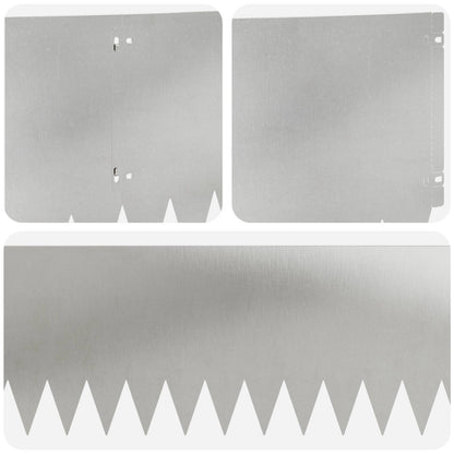Bordura per Prato 10 pcs 103 x 30 cm Acciaio Argento | homemem39