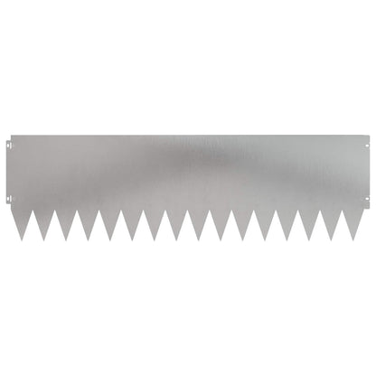 Bordura per Prato 10 pcs 103 x 30 cm Acciaio Argento | homemem39