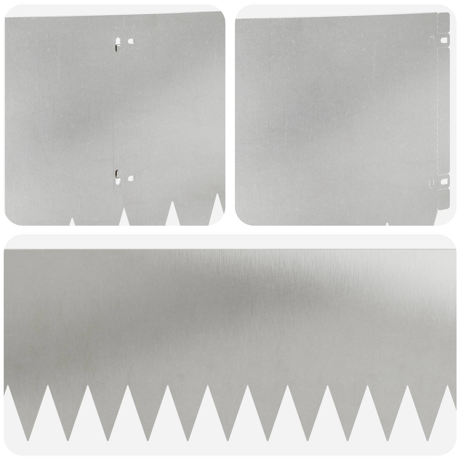 Bordura per Prato 20 pcs 103 x 30 cm Acciaio Argento | homemem39