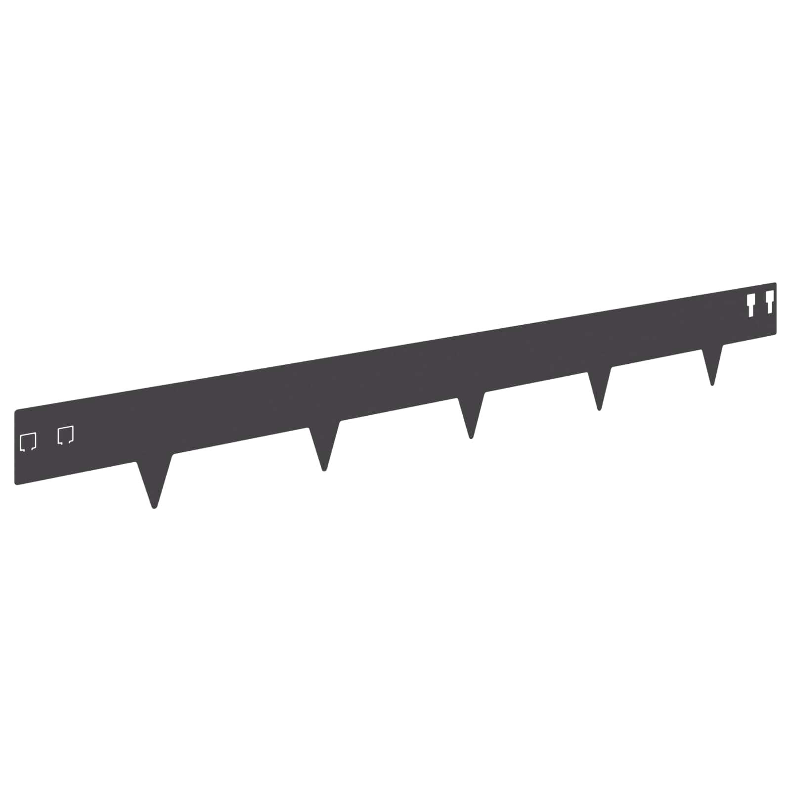 Bordura per Prato 50 pcs 100 x 12 cm Acciaio Nero | homemem39