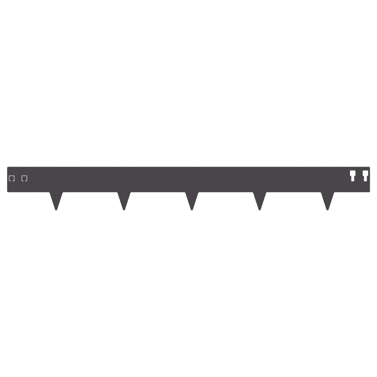 Bordura per Prato 50 pcs 100 x 12 cm Acciaio Nero | homemem39