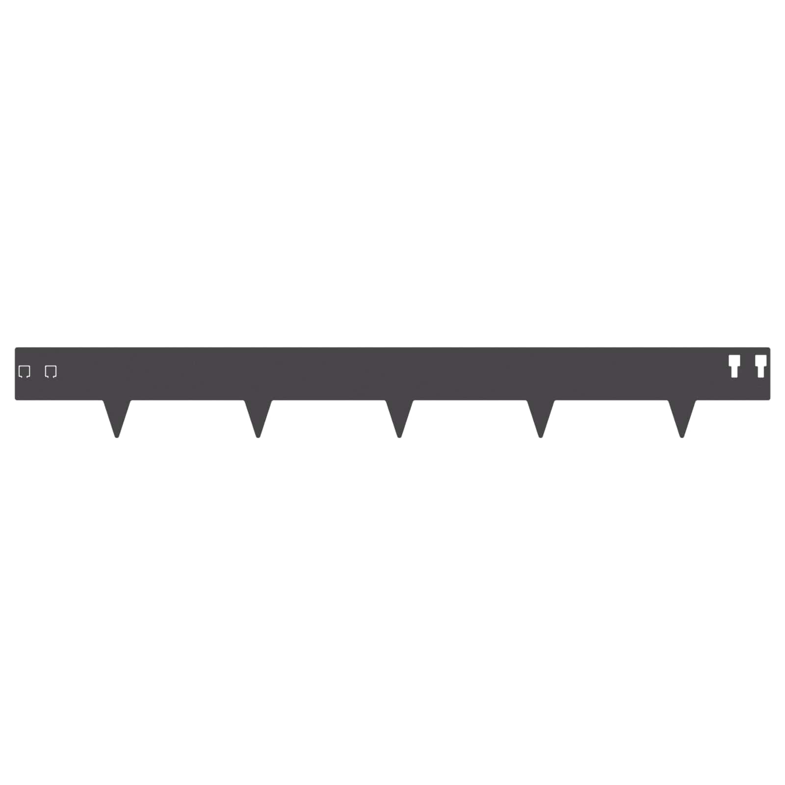 Bordura per Prato 50 pcs 100 x 12 cm Acciaio Nero | homemem39