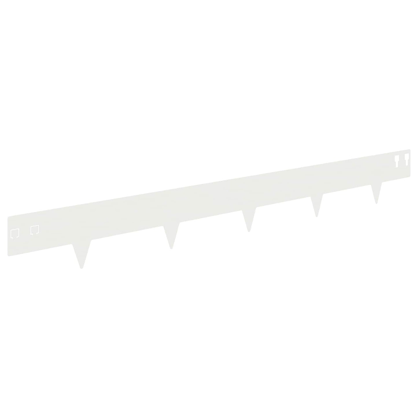 Bordura per Prato 10 pcs 100 x 12 cm Acciaio Bianco | homemem39