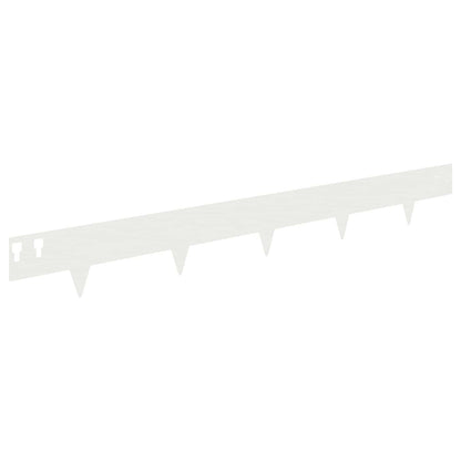 Bordura per Prato 10 pcs 100 x 12 cm Acciaio Bianco | homemem39