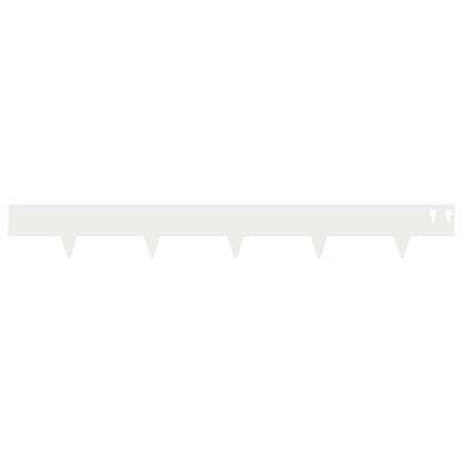 Bordura per Prato 10 pcs 100 x 12 cm Acciaio Bianco | homemem39