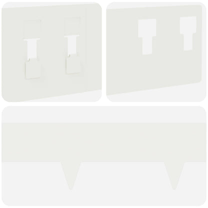 Bordura per Prato 20 pcs 100 x 12 cm Acciaio Bianco | homemem39