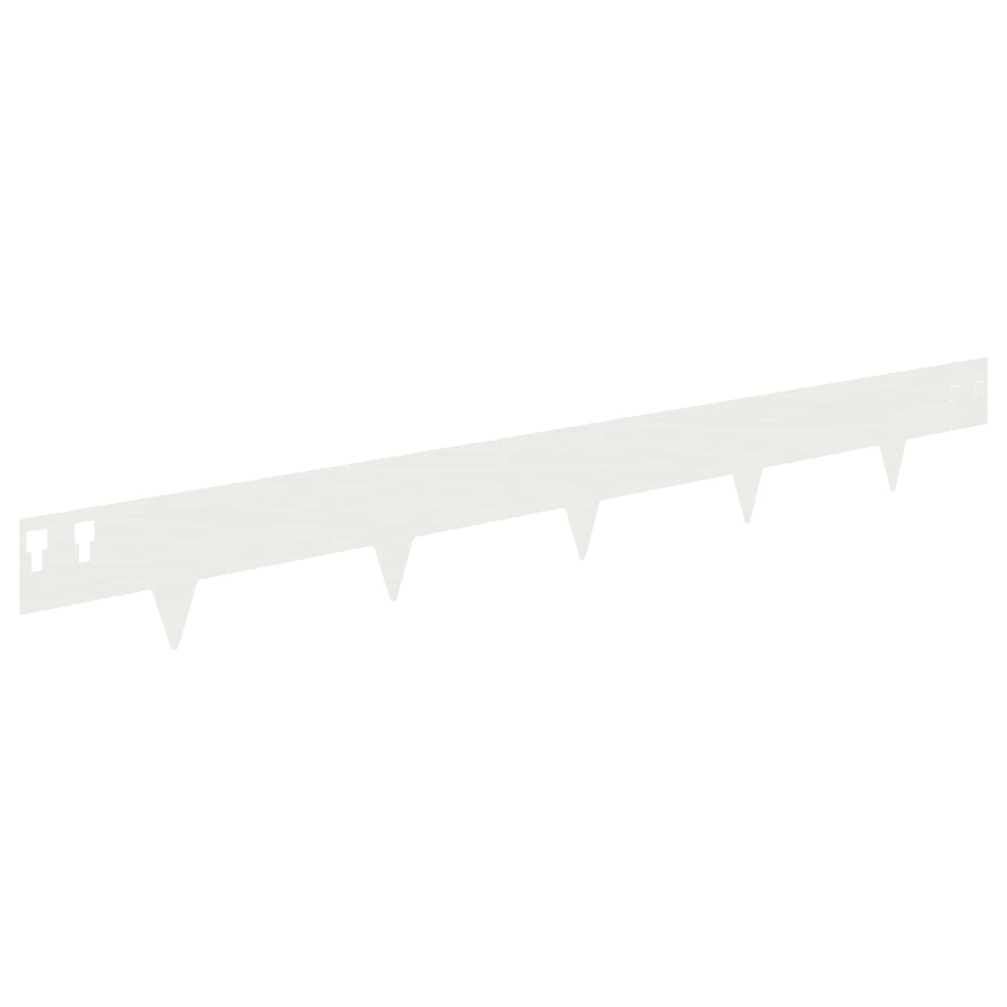 Bordura per Prato 30 pcs 100 x 12 cm Acciaio Bianco | homemem39
