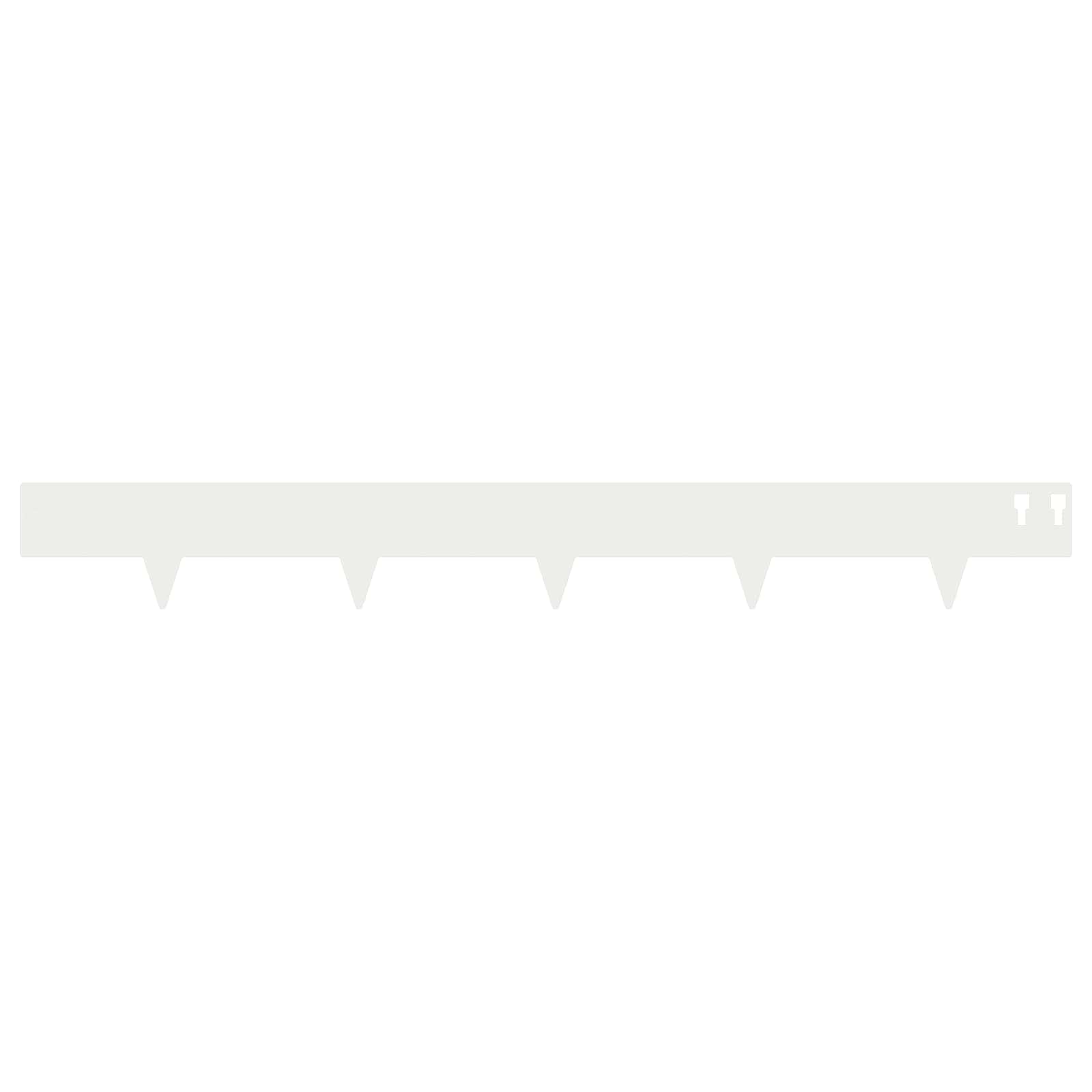 Bordura per Prato 30 pcs 100 x 12 cm Acciaio Bianco | homemem39