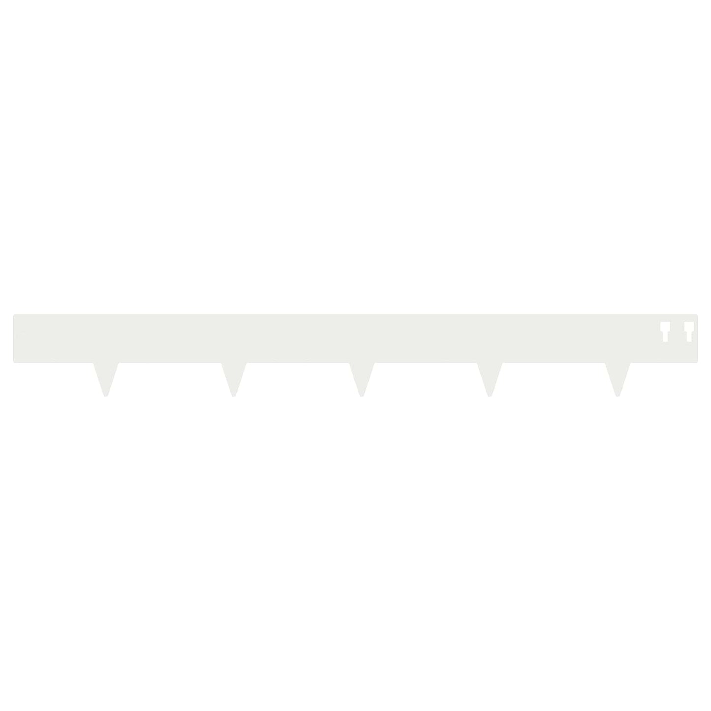 Bordura per Prato 50 pcs 100 x 12 cm Acciaio Bianco | homemem39