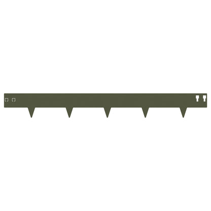 Bordura per Prato 20 pcs 100 x 12 cm Acciaio Verde Oliva | homemem39
