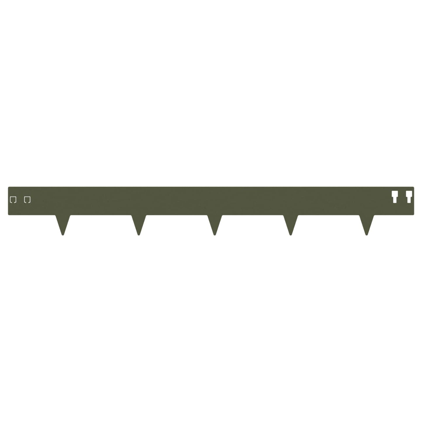 Bordura per Prato 30 pcs 100 x 12 cm Acciaio Verde Oliva | homemem39