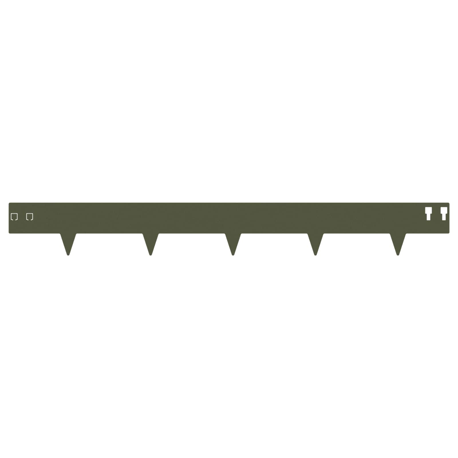 Bordura per Prato 30 pcs 100 x 12 cm Acciaio Verde Oliva | homemem39