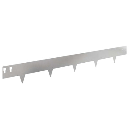 Bordura per Prato 10 pcs 100 x 12 cm Acciaio Argento | homemem39