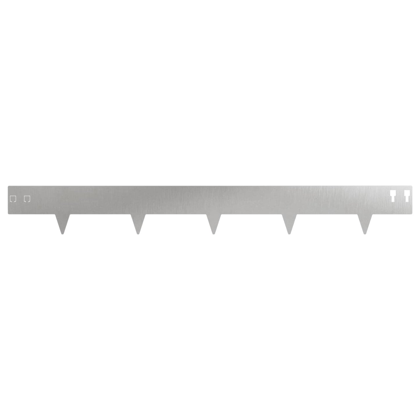 Bordura per Prato 20 pcs 100 x 12 cm Acciaio Argento | homemem39