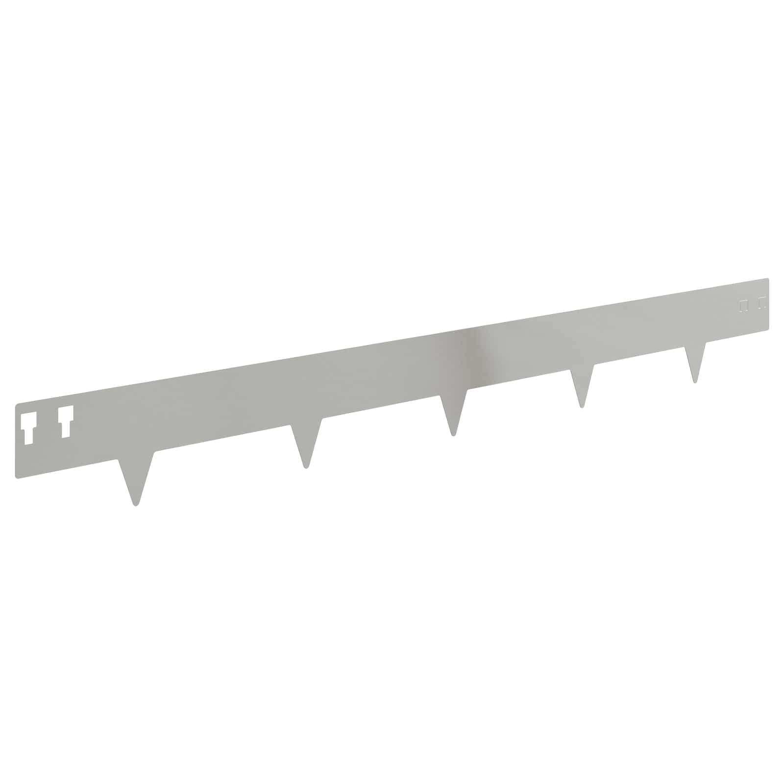 Bordura per Prato 10 pcs 100 x 12 cm Acciaio Argento | homemem39