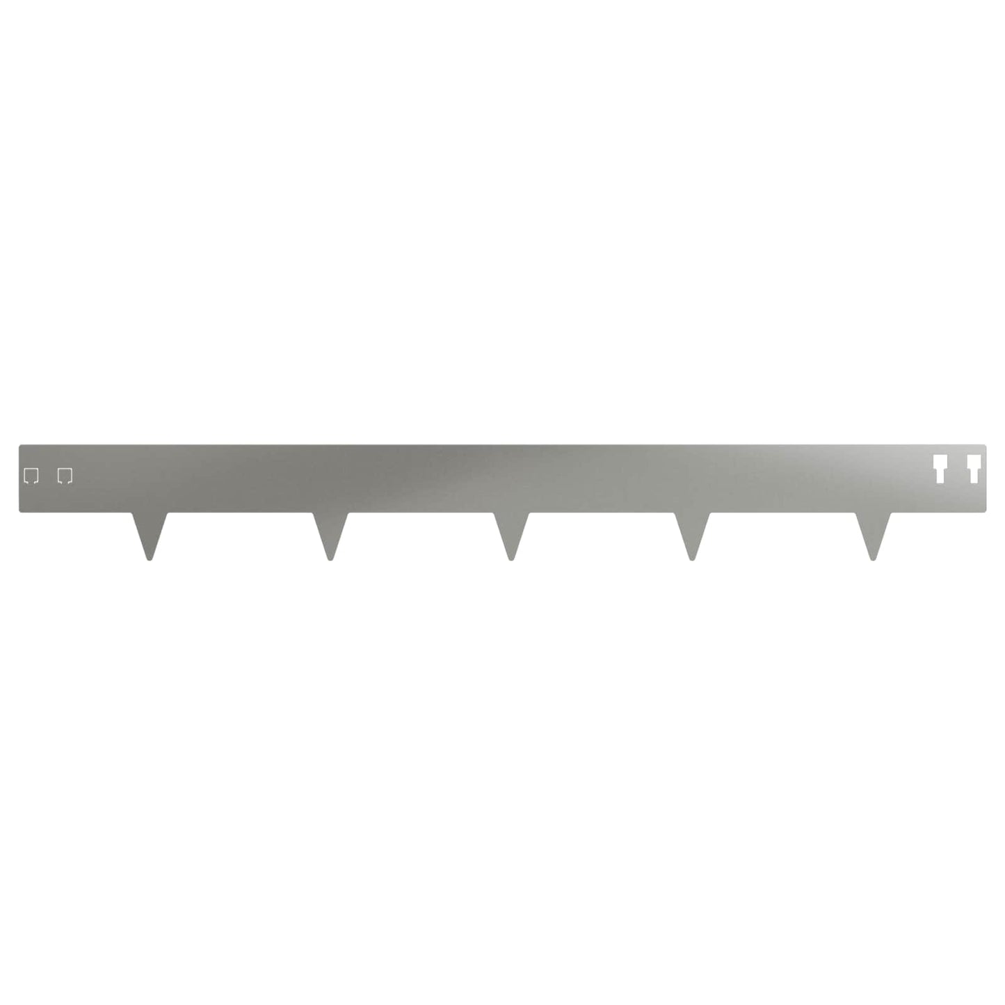 Bordura per Prato 10 pcs 100 x 12 cm Acciaio Argento | homemem39