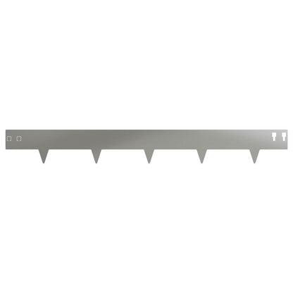 Bordura per Prato 10 pcs 100 x 12 cm Acciaio Argento | homemem39