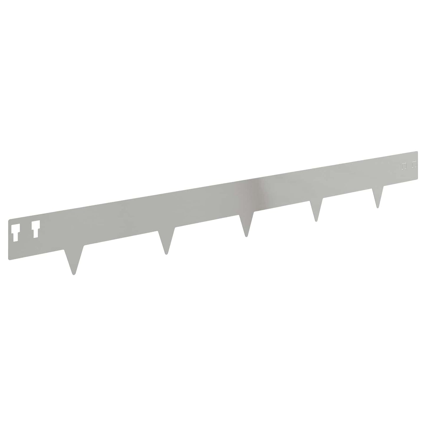 Bordura per Prato 20 pcs 100 x 12 cm Acciaio Argento | homemem39